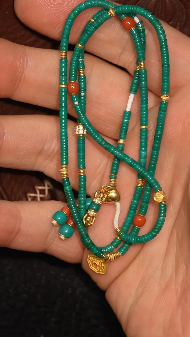 未镶嵌绿松石套链冲赛康胡子哥，DIY一142