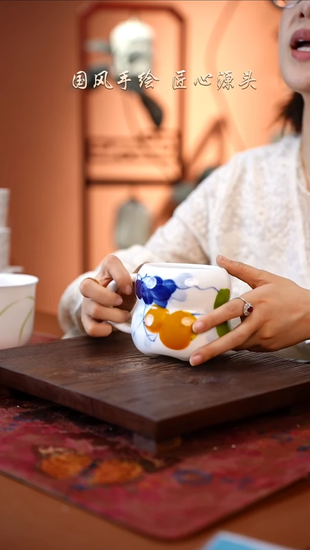 陶瓷景德镇高温釉中彩餐具（无毒无铅无镉）孤品款