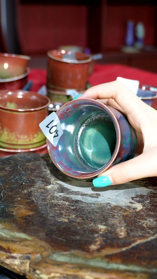 摆件精品窑变钧瓷茶器