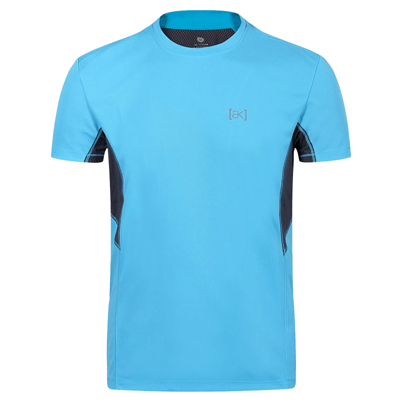 1701 短袖圆领弹力夏季排汗速干运动纯色宽松T恤男士训练透气