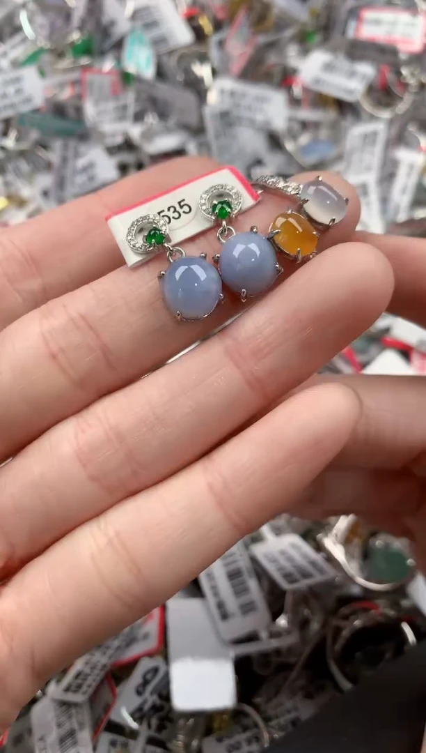 银S925镶嵌戒指翡翠888-----3