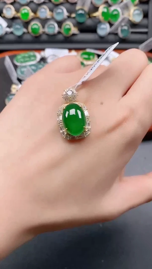 银S925镶嵌戒指翡翠11111