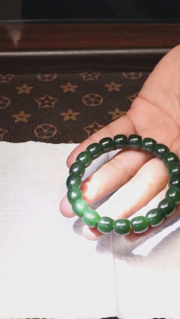 手链未镶嵌和田玉JYKZ18027碧玉手串