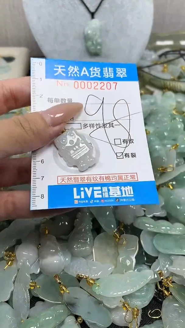 翡翠未镶嵌颈饰净货挂件-2207