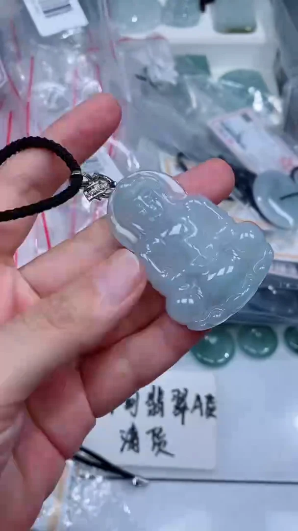 颈饰银S925镶嵌翡翠吊坠