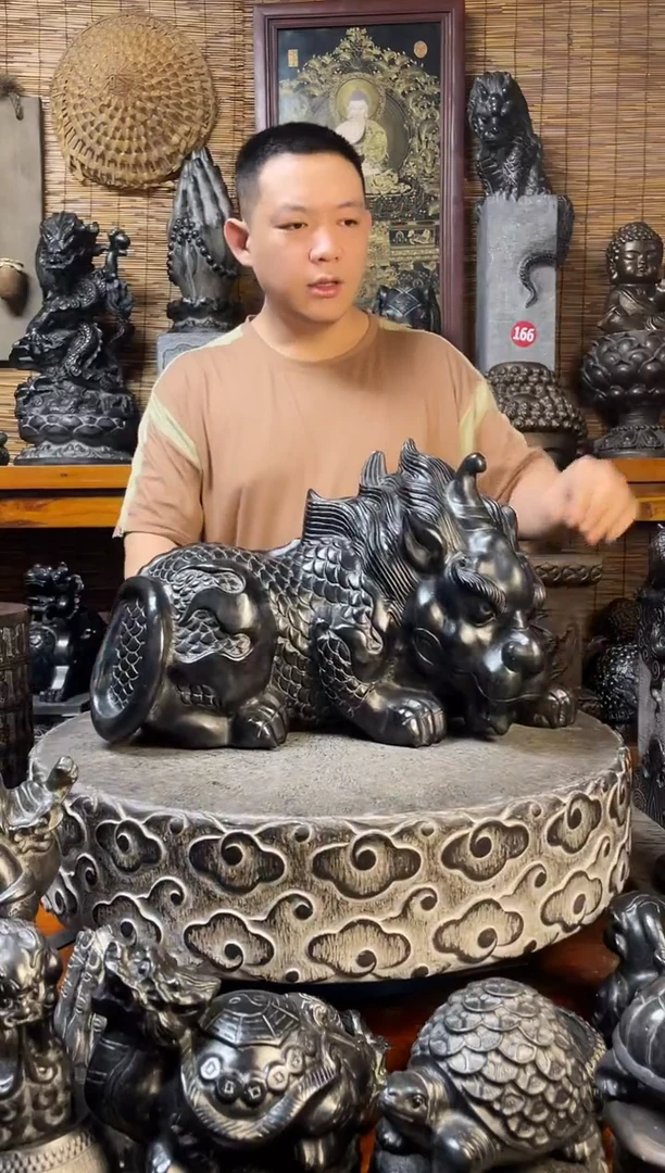 石材50*30貔貅天然青石雕刻