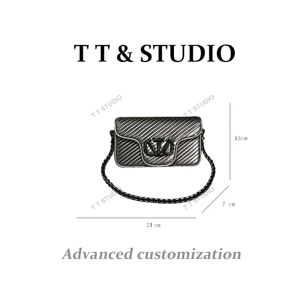 【TT Studio】ZT-95019-香槟枪 RAIN.CUN时尚简约腋下斜跨轻奢女包