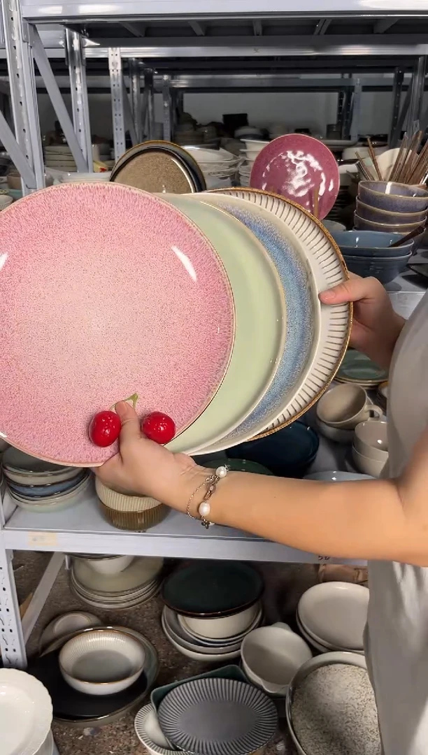 陶瓷外贸尾货瑕疵满20包邮X4 大盘组合