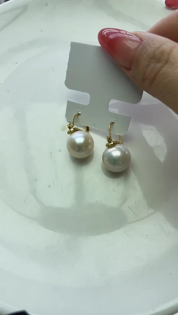 未镶嵌耳坠淡水珍珠白色系耳坠