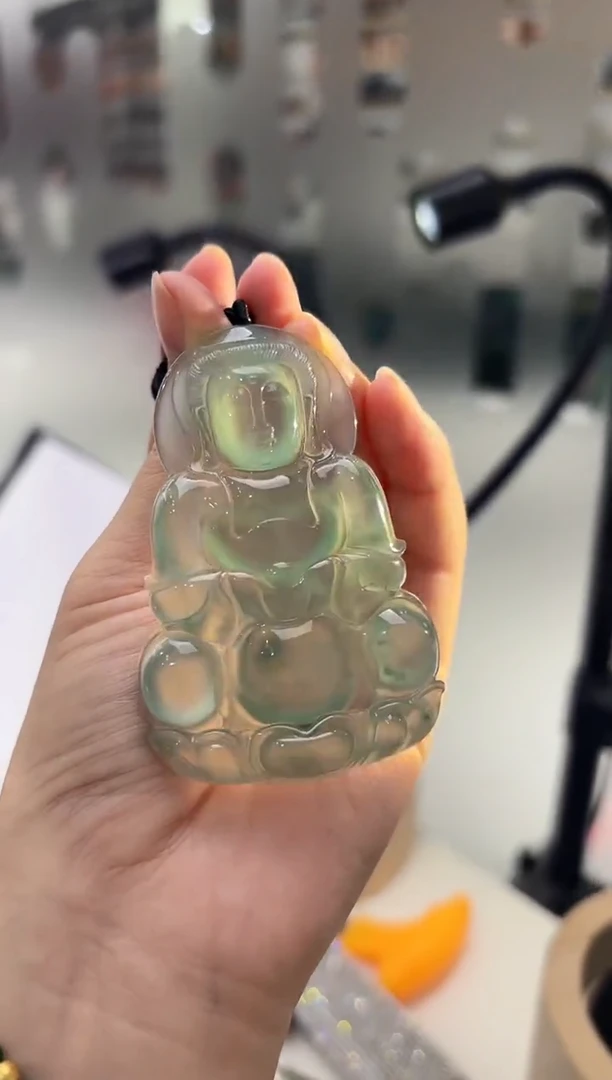 吊坠(不含链)未镶嵌翡翠翡翠观音吊坠多人不退不换