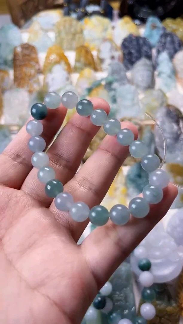 定制翡翠未镶嵌毛货定制手串 不退不换