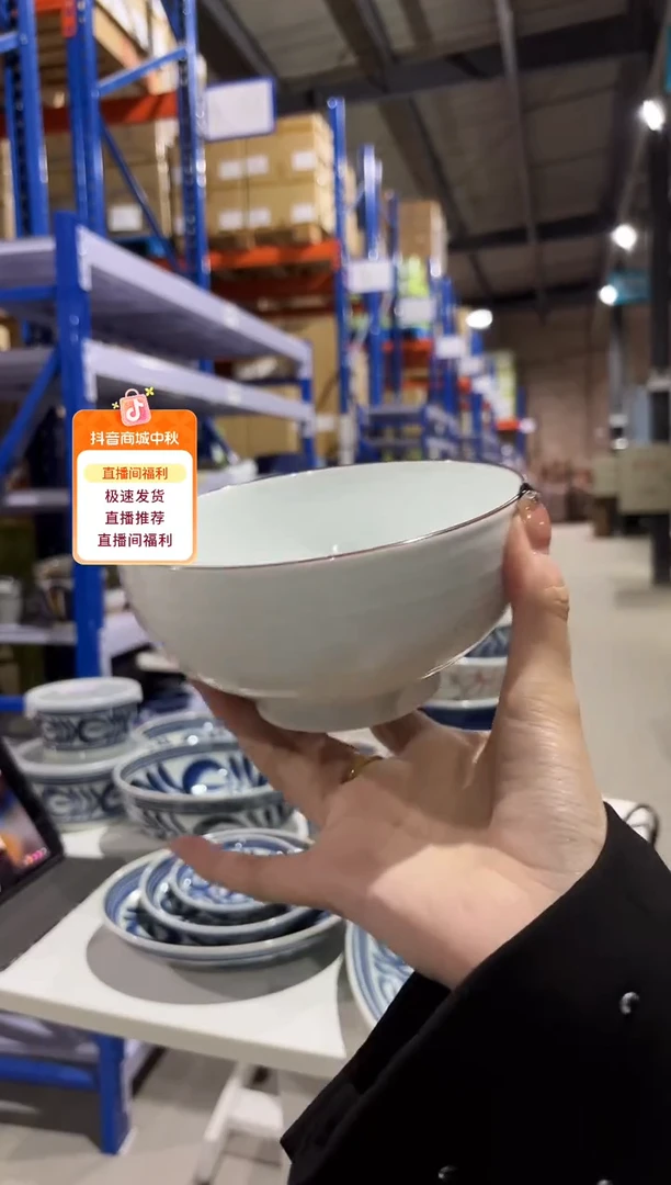 搪瓷白山 白磁千段 深碗 13cm