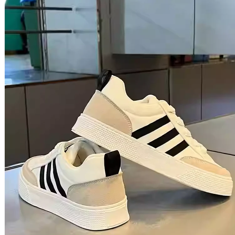 经典三道杠板鞋男2025年夏季新款百搭运动舒适休闲鞋爆款抖音超火