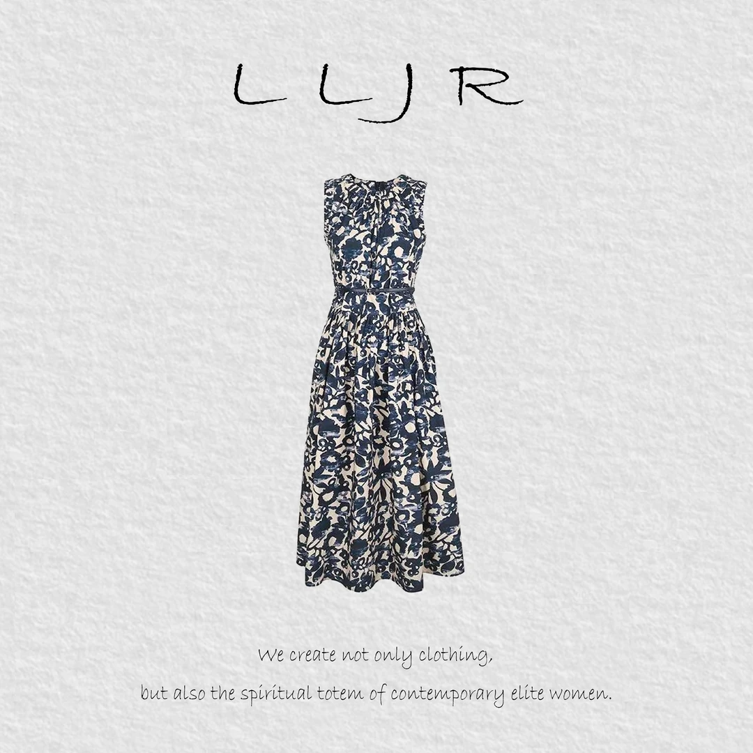 【楠姐】夏季新款艺术感印花连衣裙251569