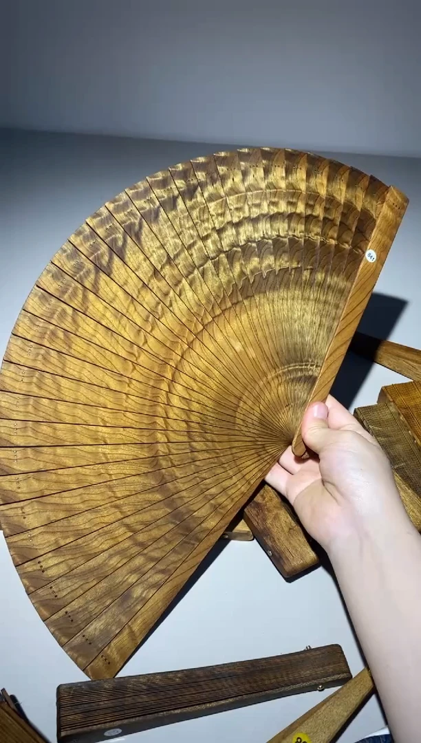 金丝楠24cm金丝楠木小叶桢楠扇741