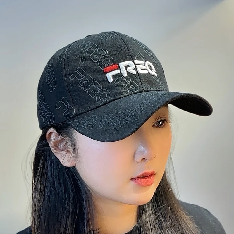 春季新款纯棉帽子男款女款棒球帽字母大脸显小加宽帽檐百搭鸭舌帽