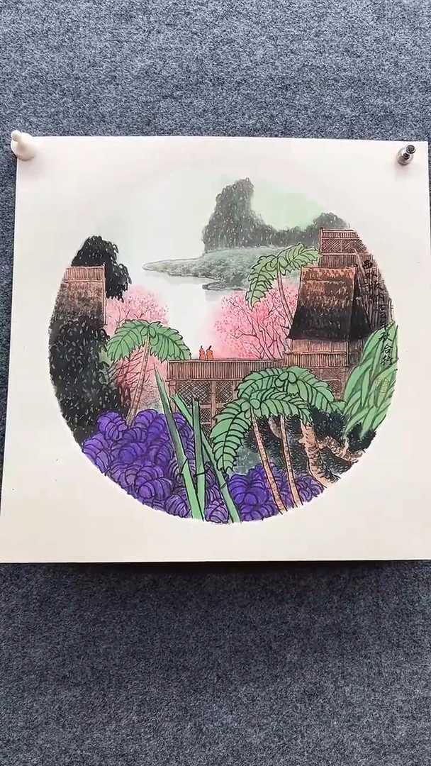 国画闫合行/国画/扇面