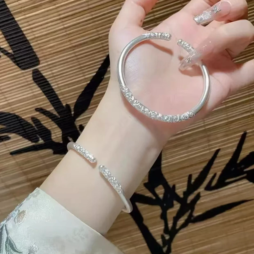 999.9银卷草纹百搭