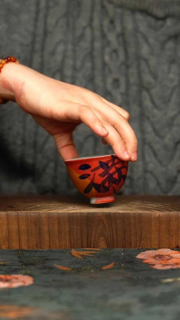 杯釉下彩手工手绘同款陶器