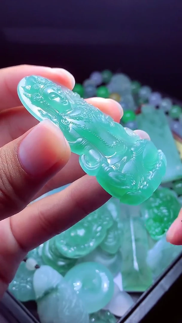 定制翡翠未镶嵌纯*#翡翠毛货定制