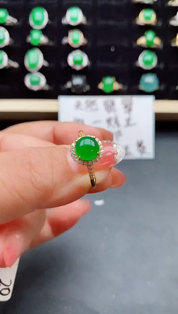 【闪购商品】翡翠戒指银S925镶嵌05800