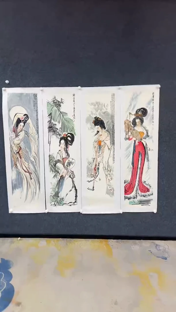 国画6.3-孙布衣-四尺对开四条屏-40