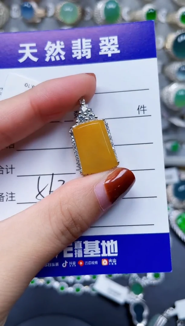 翡翠银S925镶嵌颈饰563
