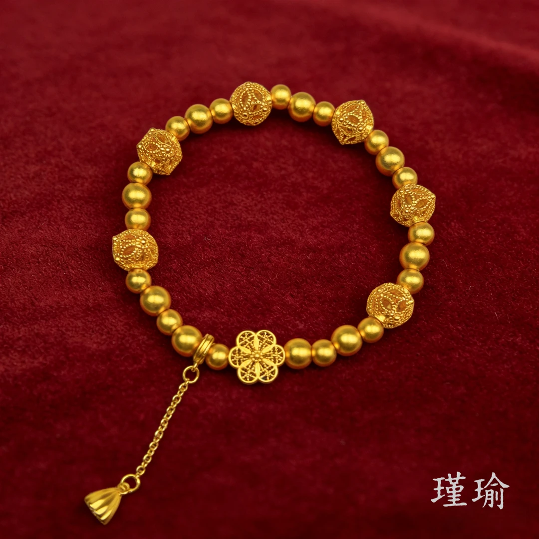 手链 手链 K03105黄色镂空球豆豆手链多样性发货47380