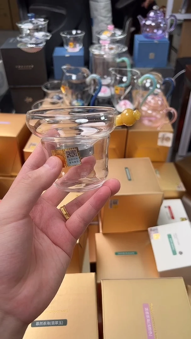 @@禾器晶彩奉珠茶漏金玉色