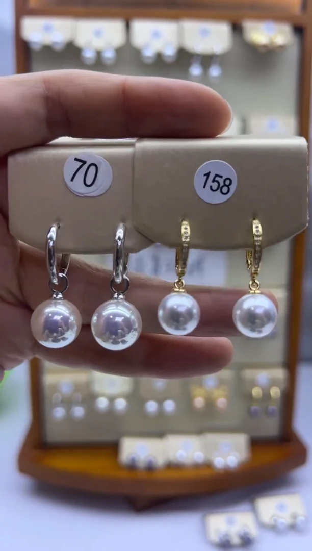 未镶嵌耳饰淡水珍珠70+158