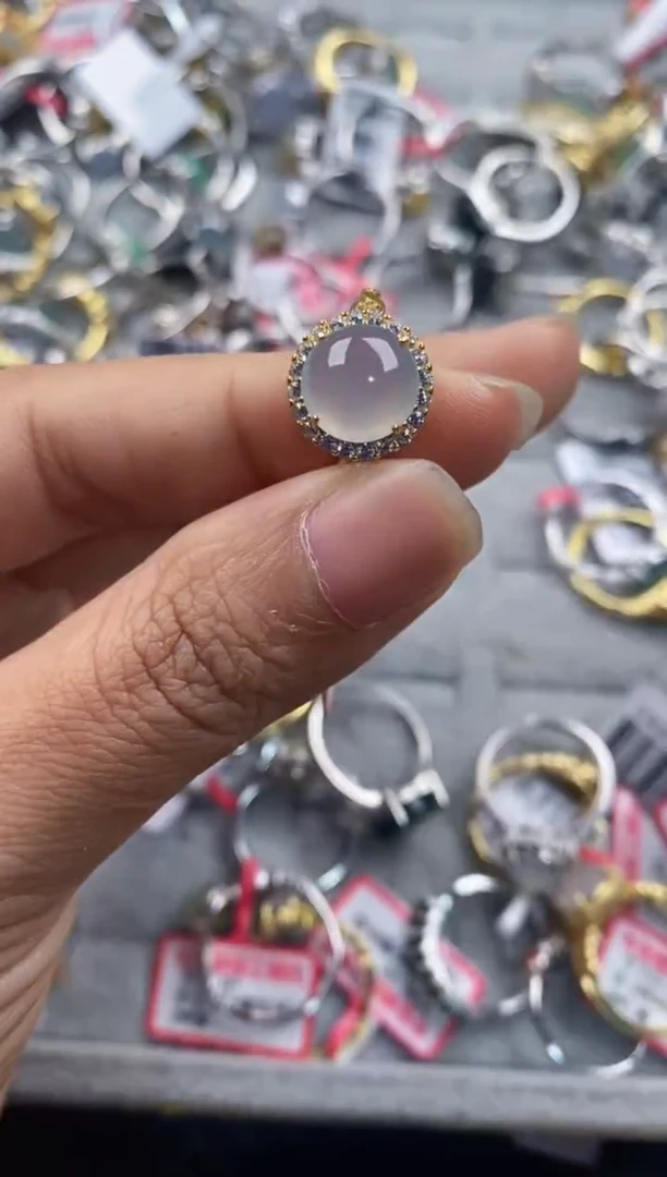 银S925镶嵌戒指翡翠1111----2