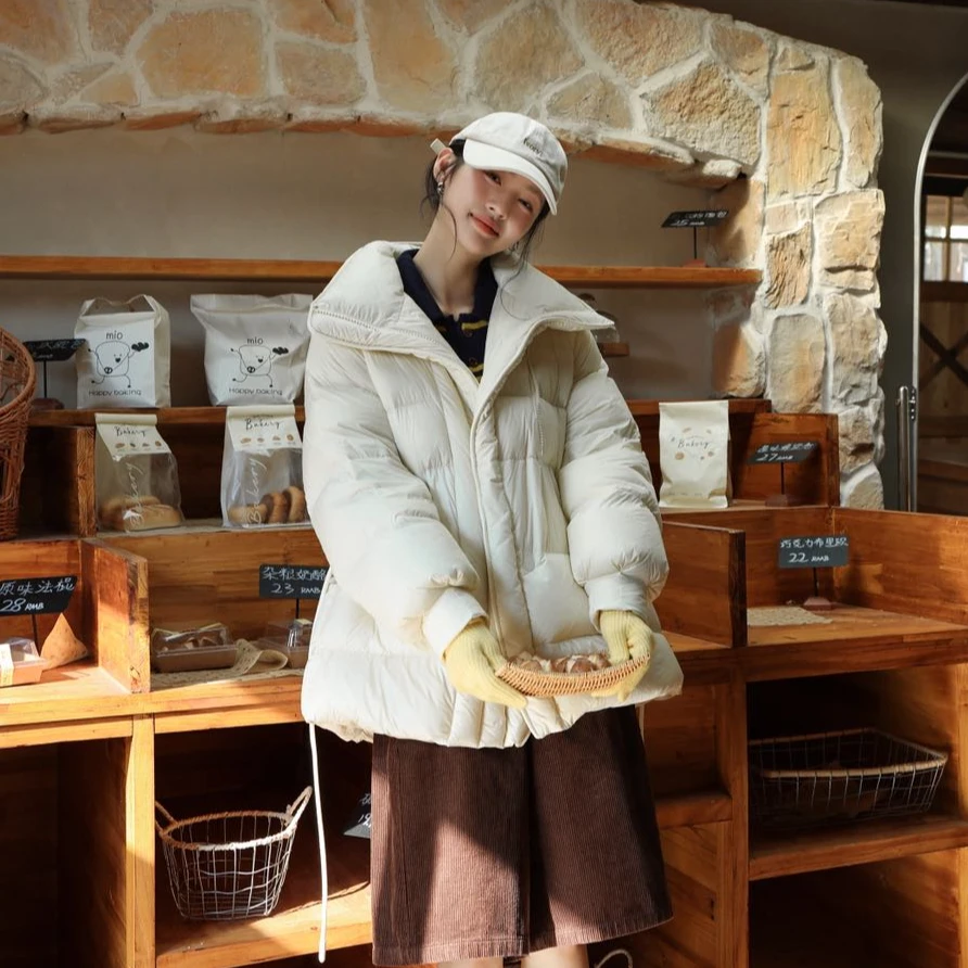 【609-cc】女士冬季短款宽松加厚韩版显瘦小个子时尚休闲百搭羽绒服