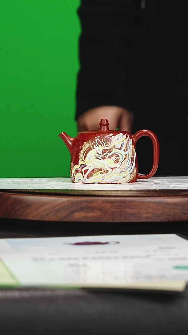 宜兴原矿高端紫砂  景舟红泥 220cc