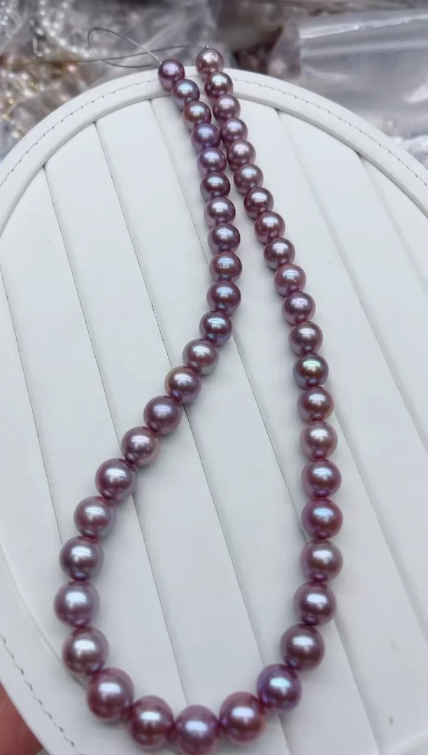 项链银S925镶嵌淡水珍珠，非无暇