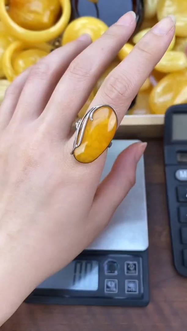 裸石琥珀未镶嵌天然琥珀蜜蜡