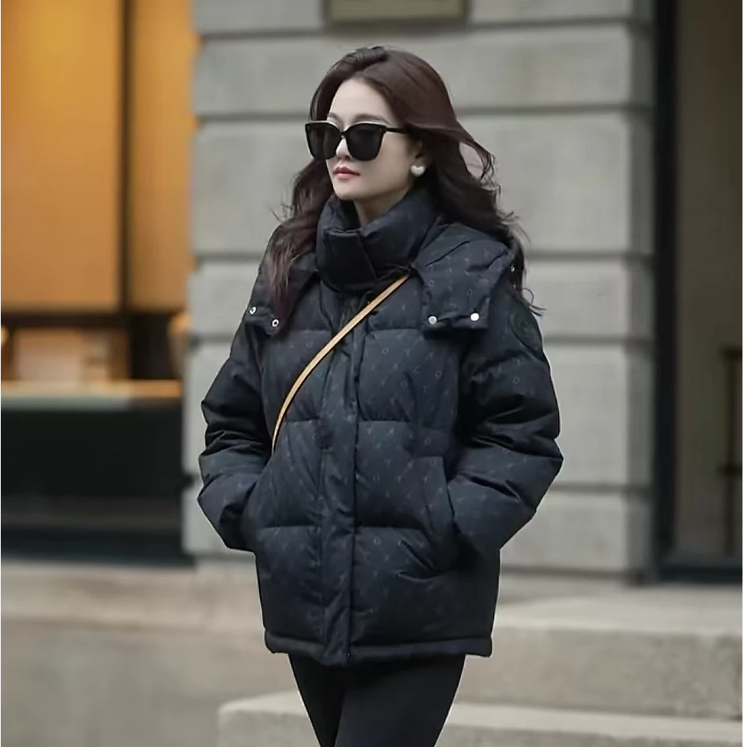 雅鹿优选雅鹿短款羽绒服90白鸭绒时尚连帽宽松加厚百搭冬季外套潮