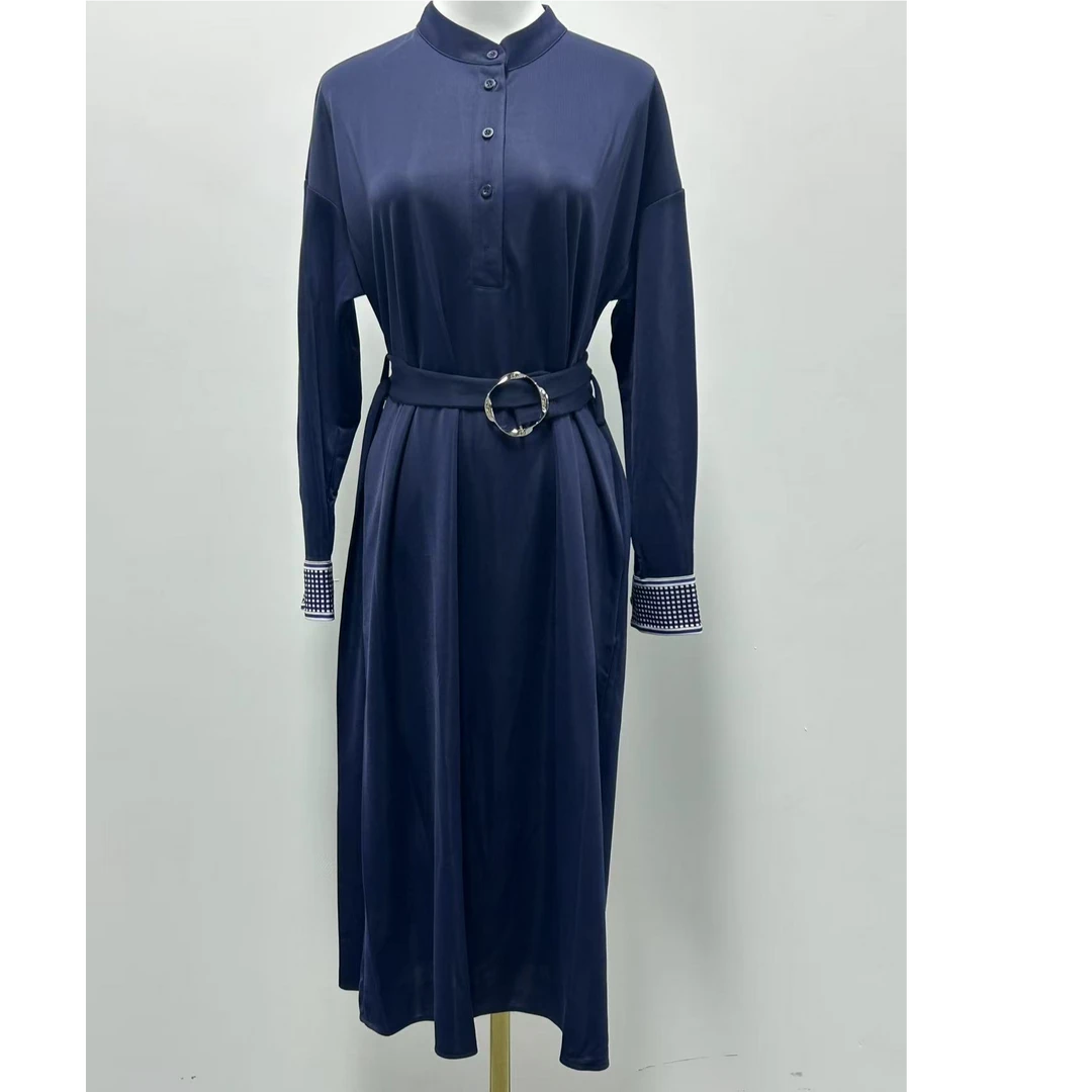 GXO新款通勤气质裙子连衣裙长裙百搭拼接收腰显瘦LYQ0051