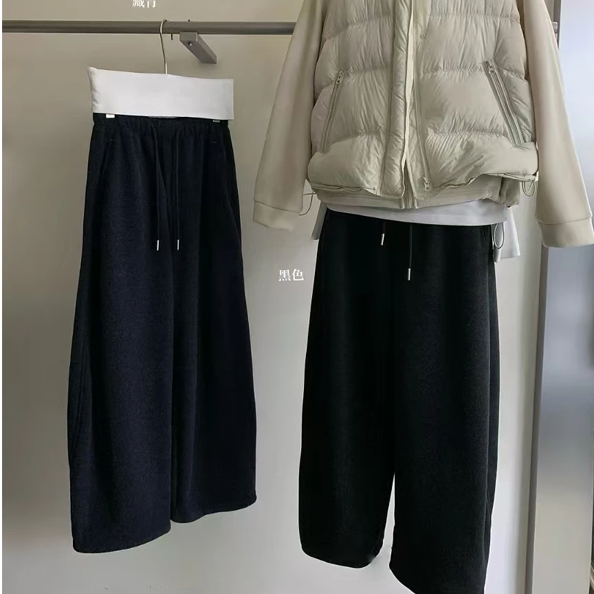 「雅阁·布」冬季加厚韩系弯刀裤气球裤1392#