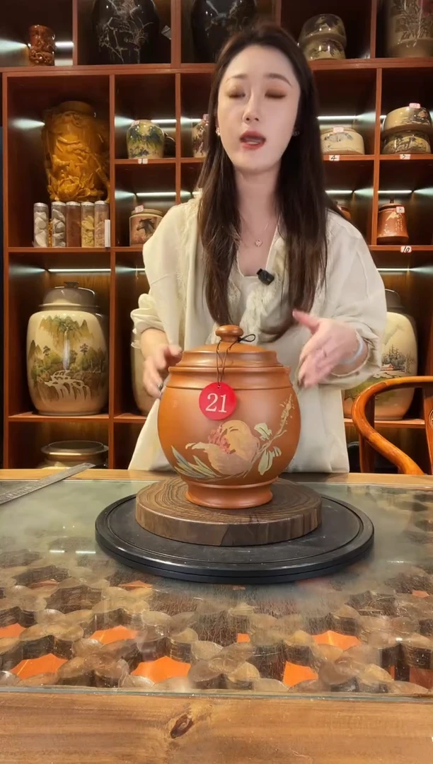 罐云南建水紫陶复烧茶罐@21