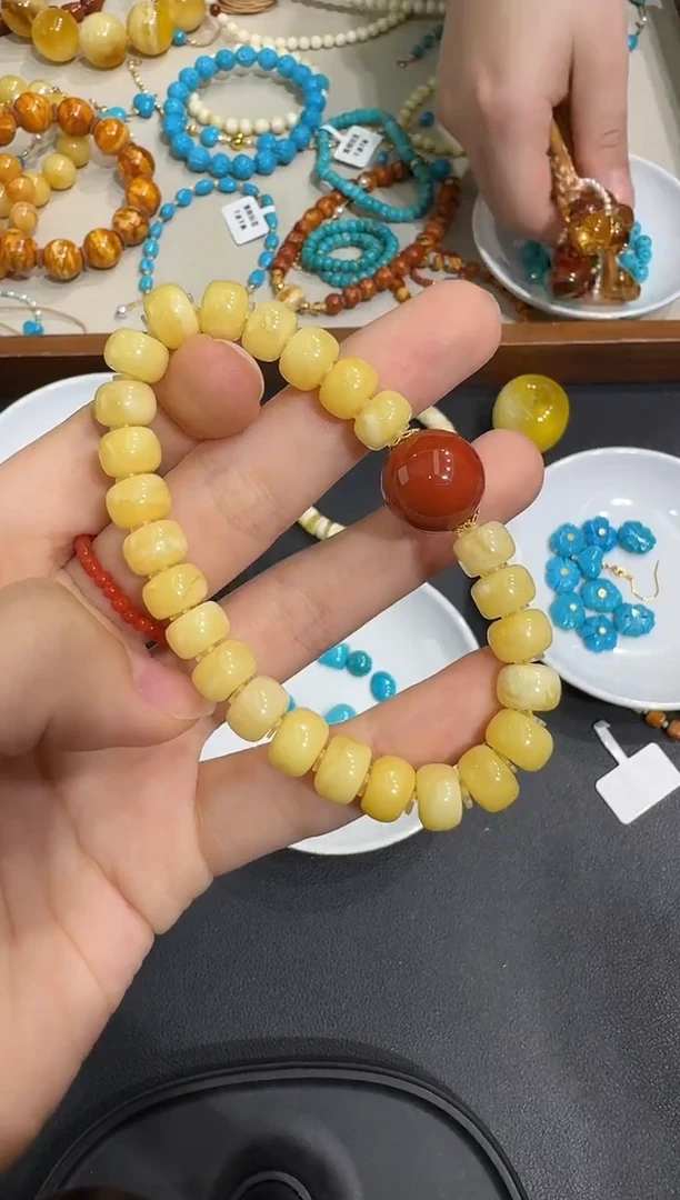 手串琥珀未镶嵌X1119-1195-120
