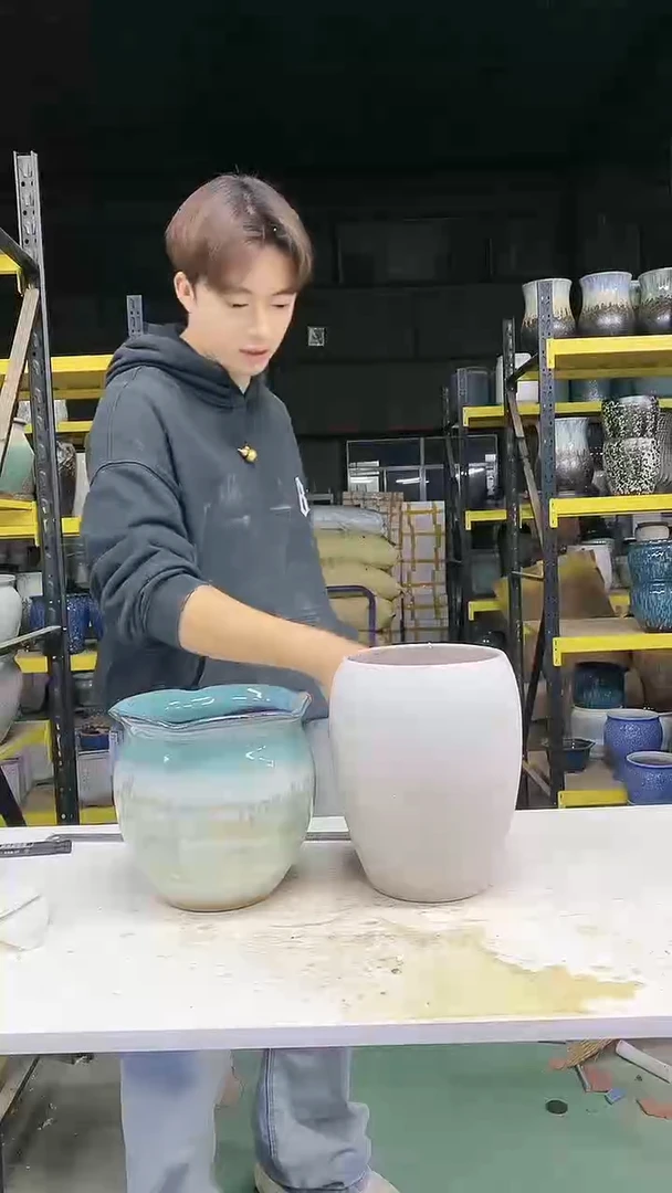 紫砂花盆宜兴紫砂粗陶花盆19*19