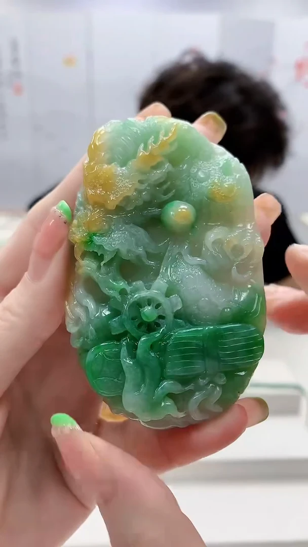 未镶嵌定制翡翠5145ry-毛货挂件23