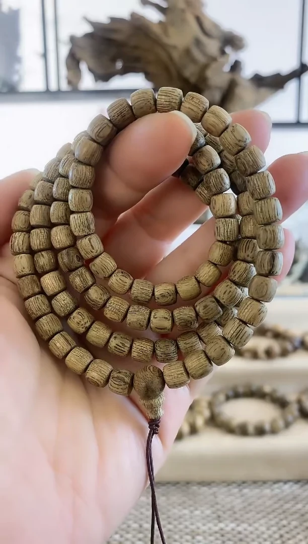 【闪购商品】沉香手串菩萨棋陈年老料7X108MM多圈