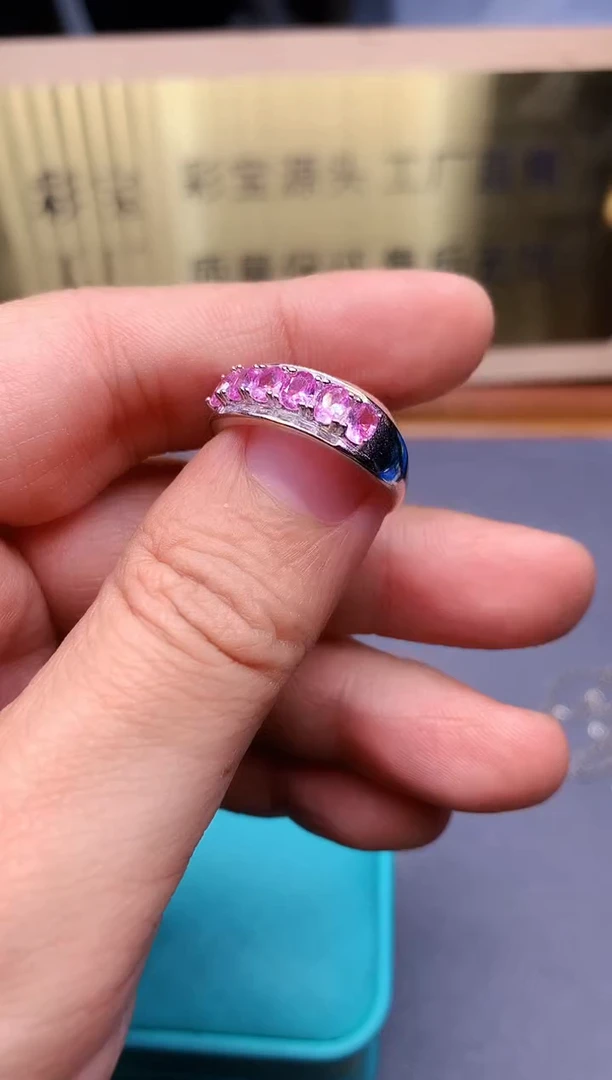 【闪购商品】蓝宝石戒指银S925镶嵌.......