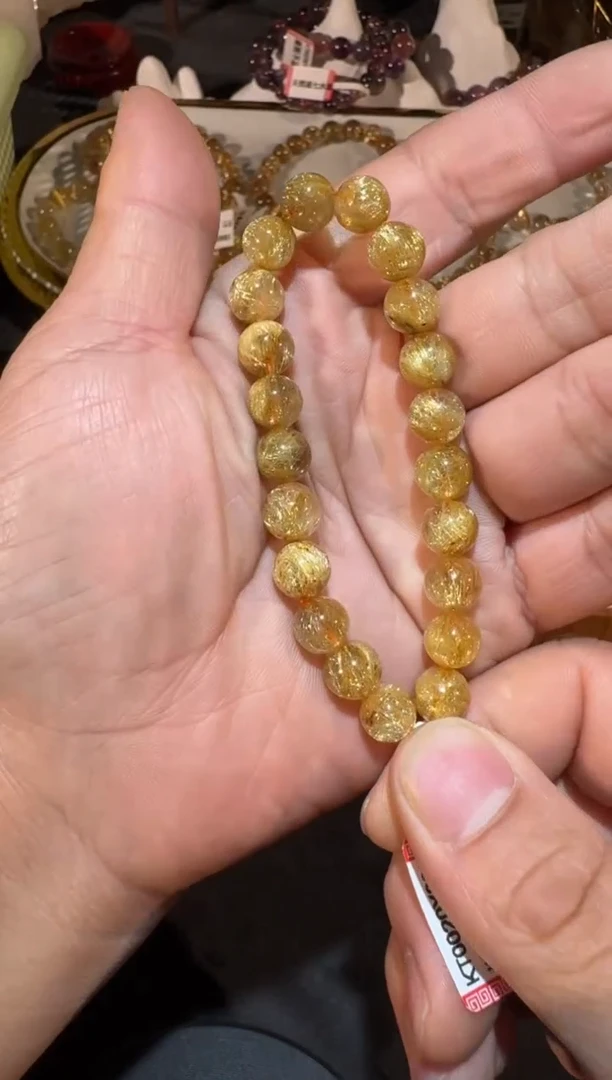 未镶嵌手串发晶SJ-443金发晶