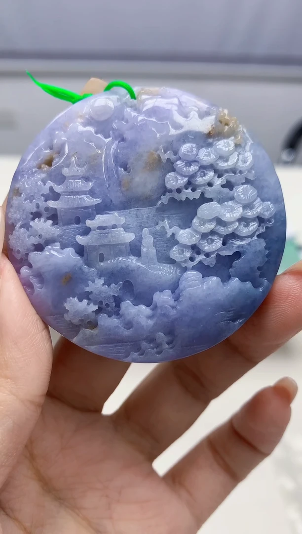 定制翡翠未镶嵌4868xx-毛货挂件34