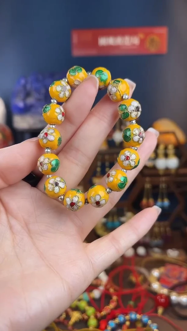 ，黄色珐琅手串手串