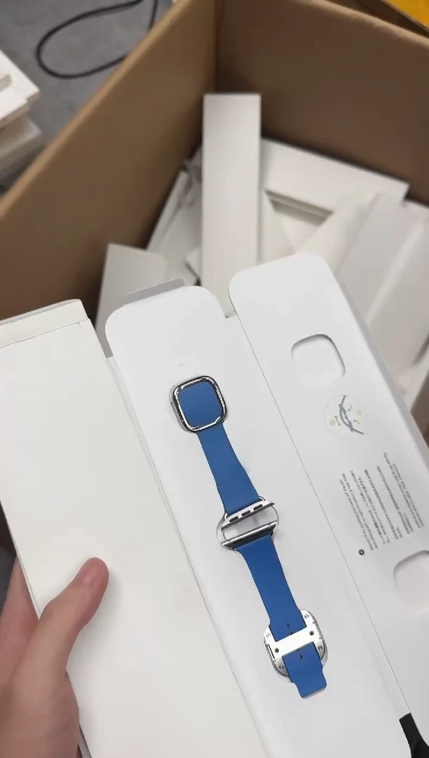 准新品8号 小表盘 现代风蓝皮革 s码