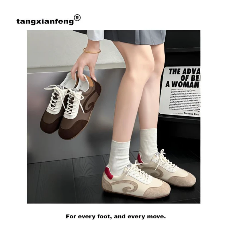 秋季新款女感德训鞋休闲百搭平底舒适透气