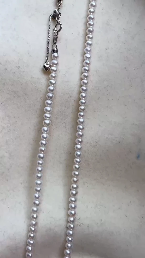 【闪购商品】淡水珍珠项链银S925镶嵌土豆珍珠项链